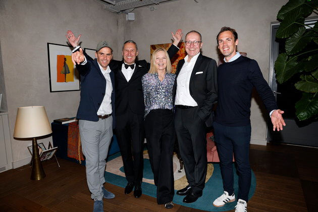 Michael Greis, Christof Fuchs (Retail Director Ingolstadt Village), Gaby Strassburger, Jrg Flechtner (Prsident Deutscher Skiverband), Simon Schempp
