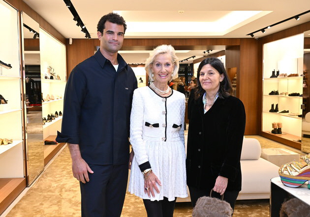 Riccardo Ferragamo und Angelica Visconti (Enkel des Firmengründers Salvatore Ferragamo) und Kristina Tröger (Präsidentin Club europäischer Unternehmerinnen). Foto: Frank Rollitz/ABR Pictures Riccardo Ferragamo und Angelica Visconti (Enkel des Firmengründers Salvatore Ferragamo) und Kristina Tröger (Präsidentin Club europäischer Unternehmerinnen). Foto: Frank Rollitz/ABR Pictures
