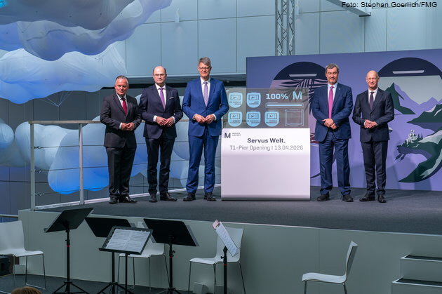 Feierliche Er�ffnung des Terminal 1-Piers am Flughafen M�nchen. Foto: Stephan Goerlich/FMG