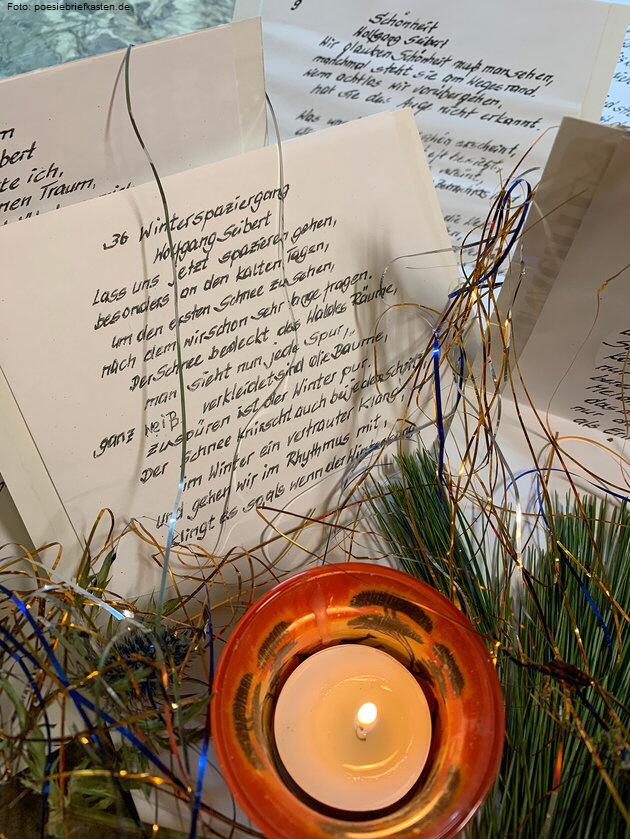 Winterspaziergang von Wolfgang Seibert (Gedicht an den Poesiebriefkasten). Foto: poesiebriefkasten.de