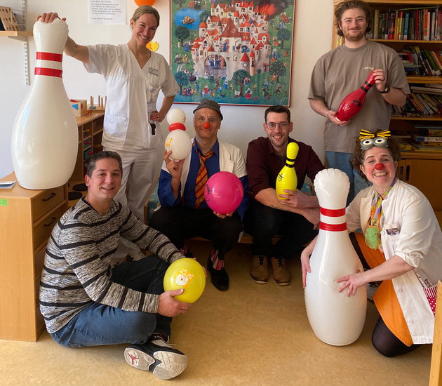 Miroslav Matic (Hollywood Super Bowling), Dr. Martina Zeumer, KlinikClown "Dr. Steffo", Patrick Vollrath (Hollywood Super Bowling), KlinikClown "Pomodoro", Dominik Schreiner (Hollywood Super Bowling)