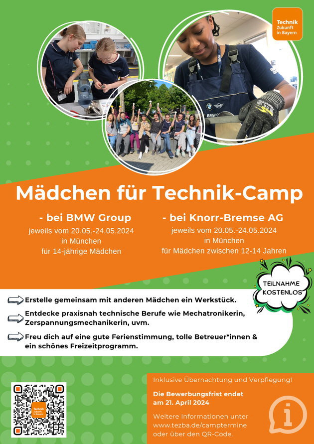 Mdchen fr Technik-Camp bei BMW und Knorr-Bremse
