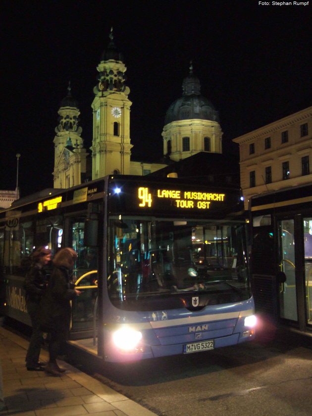 MVG Shuttlebus, Die Lange Nacht der Musik. Foto: Stephan Rumpf